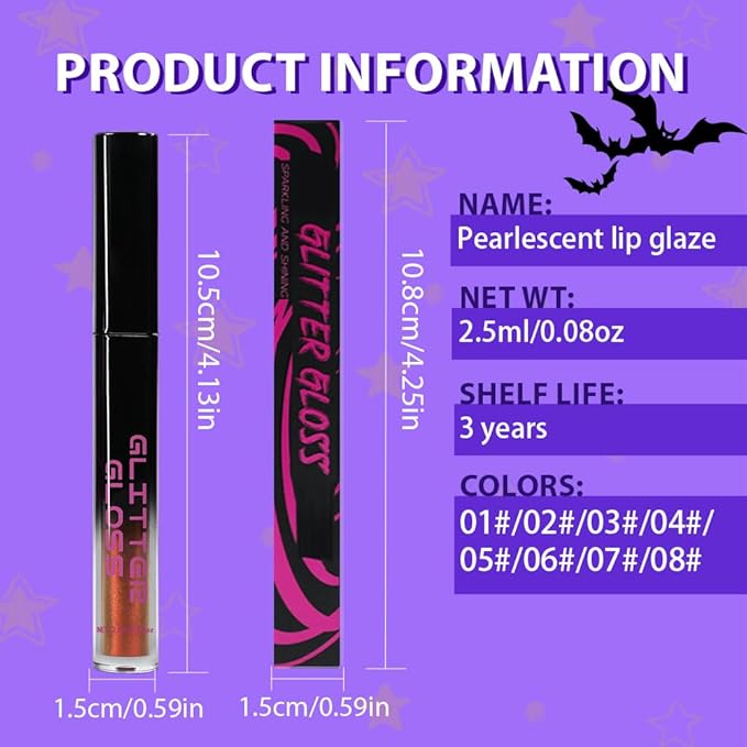 CAKAILA Golden Brown Metallic Lipstick for Women,Glitter Sparkling Liquid Lipstick,Long Lasting Waterproof Lightweight Comfortable Non-Drying Bold Dark Lip Gloss for Gothic Stage Makeup,Vegan
