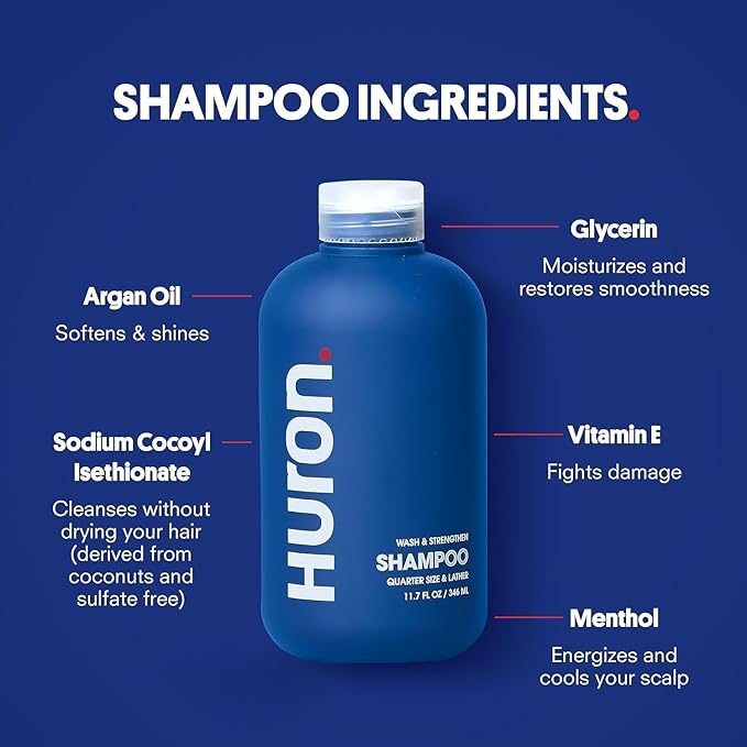 Huron Shampoo, Conditioner & Body Wash, Sea Salt + Driftwood 3-pack (11oz)