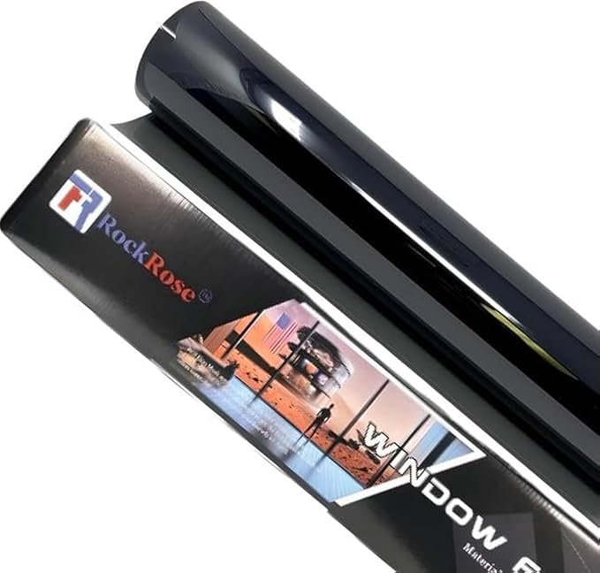 RockRose 35% Premium Carbon Car Window Tint Film 36 in x 15FT 2PLY Charcoal Privacy Film UV, Heat Blocking Tint for Car or Home Adhesive Film Easy Shrink, Plotter Friendly Pro Grade