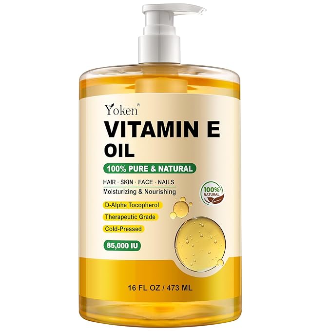 Yoken Vitamin E Oil for Skin 16 Oz Body Bath DIY oils for Face Cold Pressed
