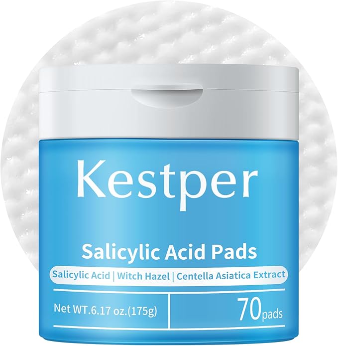 Kestper Salicylic Acid Exfoliating Facial Pads for Blemish-Prone Skin