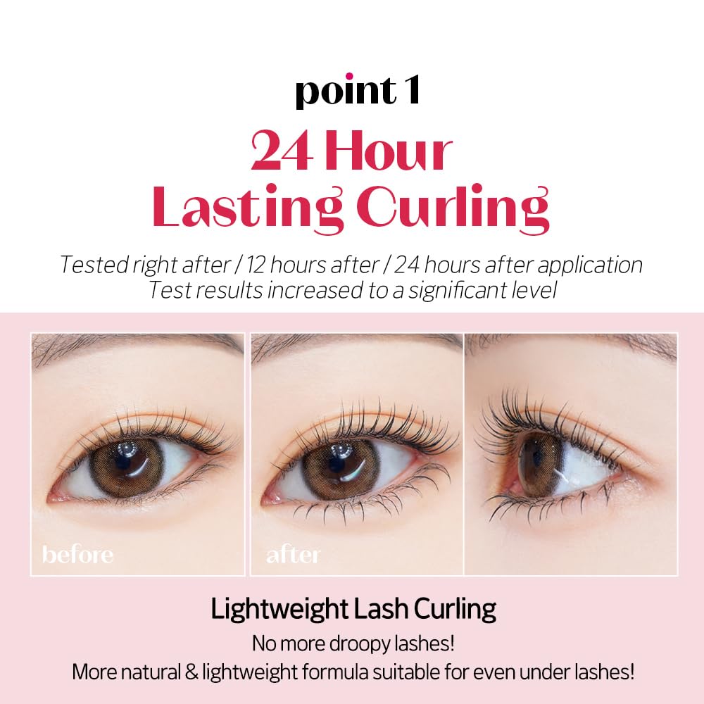 ETUDE Curl Fix Mascara Mini, Lash Mascara, Strong Curl Up, Long-Lasting, Waterproof, Lightweight, Korean Makeup, Beauty, Vegan Certified, Brown (0.14 Fl Oz)