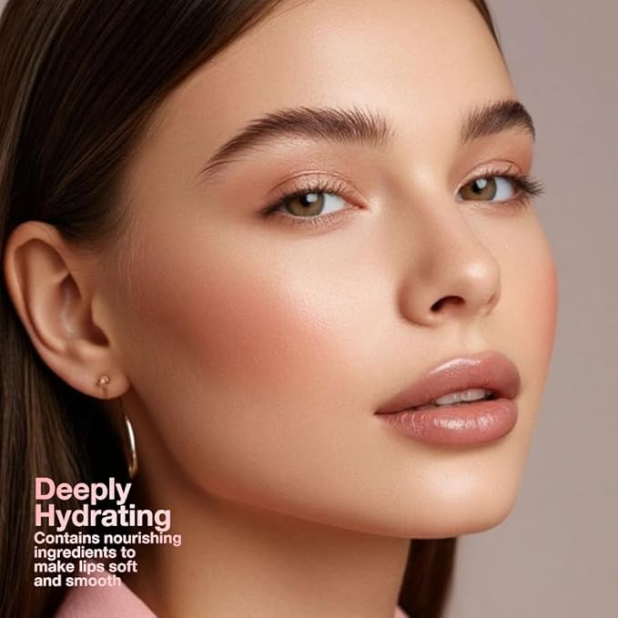 FeiCuiYun Nude Brown Honey Tinted Lip Stain Lip Balm Lip Gloss Lipstick, Sheer Hydrating Lip Stains Tint, Moisturizing Lip Color for All Skin Tones, Nourishing Lip Balm with Natural Black Cherry 08#