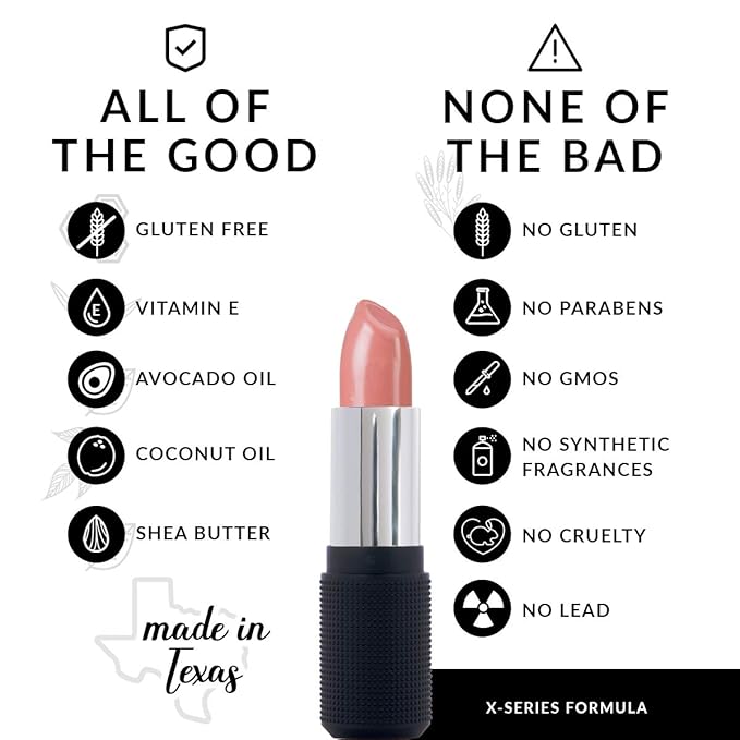 Red Apple Full Body Lipstick for Women - Vegan Gluten Free Organic Lipstick - Creamy Lip Color, Nourishing Lip Makeup w Vitamin E - PINKY BROWN NUDE SHADE - NEW YORK