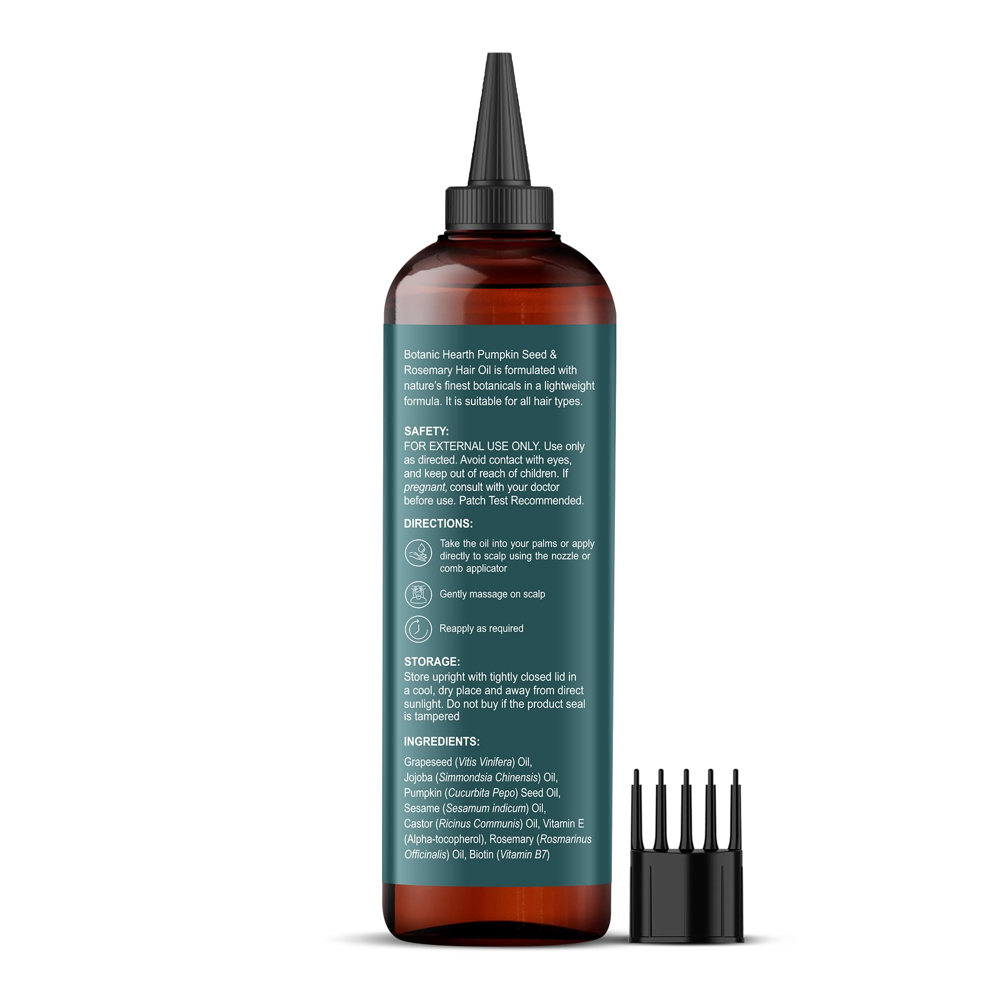 Botanic Hearth 100% Pure Pumpkin Rosemary Oil For Hair Growth & Hair Treatment Oils 6.7 Fl oz | Infused with coconut Oil | Hair Oil Repairs Dry Damaged Hair, Strengthening, Healthier | All Hair Types