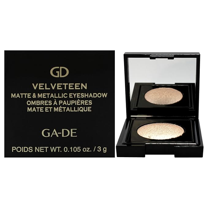 Velveteen Metallic Eyeshadow Mono, 188 - Pearl Infused, Shimmer Eye Makeup - Silky-Soft, Densely Pigmented, Seamless Blend- 0.105 oz