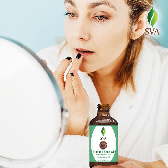 SVA Broccoli Seed Carrier Oil, Glass Bottle with Dropper, 4 Fl Oz (118 ml)