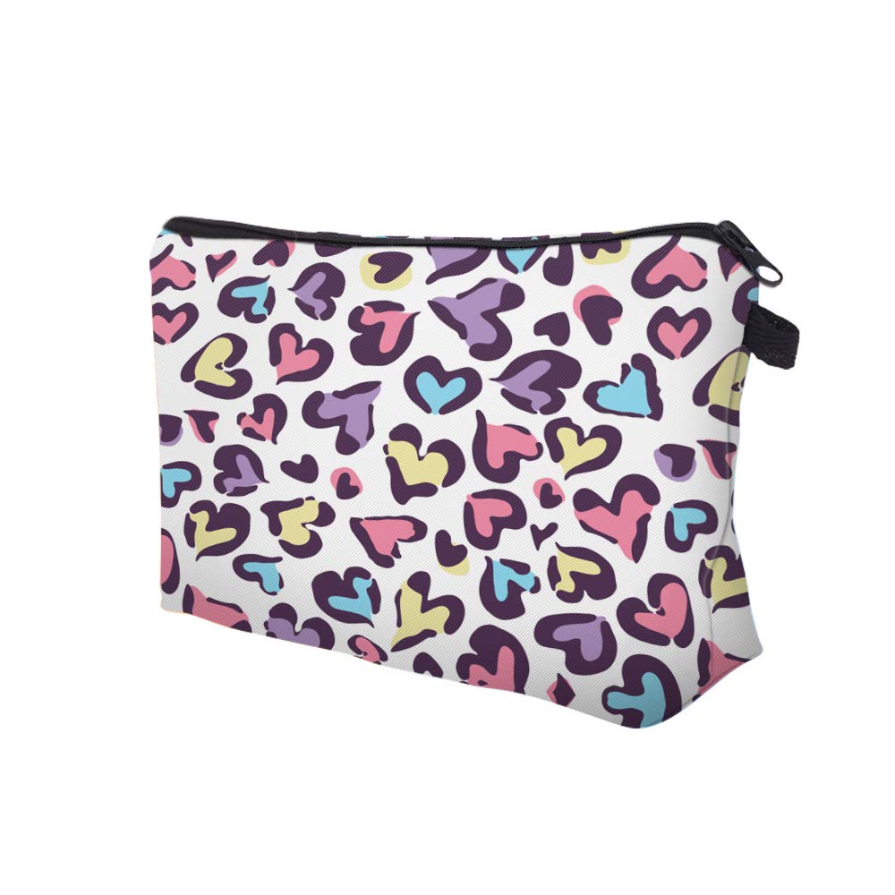Aiphamy Cute Travel Makeup Bag Cosmetic Bag Small Pouch Gift for Women (Heart)