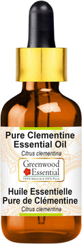 Greenwood Essential Pure Clementine Essential Oil (Citrus Clementina) with Glass Dropper Steam Distilled 10ml (0.33 oz)