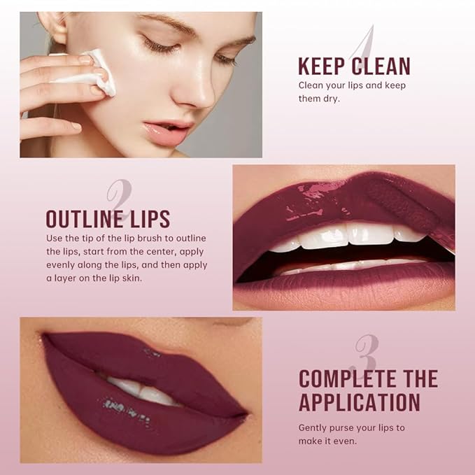 Hxssll Nourishing High-Shine Lip Gloss,Hydrating & Moisturizing Lip Tint, Non-Sticky, Long-Lasting Glossy Lip Stain,Softens & Plumps Lips for Smooth,Gentle Formula for Dry Lips 08#Berry