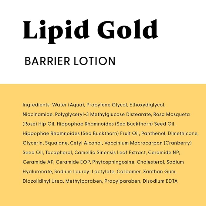 Stratia Lipid Gold Skin-Strengthening Ceramide Moisturizer with Niacinamide, Hydrates & Soothes All Skin Types, 3.4 Fl Oz