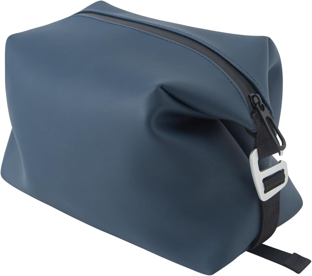 Onbagway 6"x9.84" 4.5L Silicone Toiletry Bag, Navy Blue