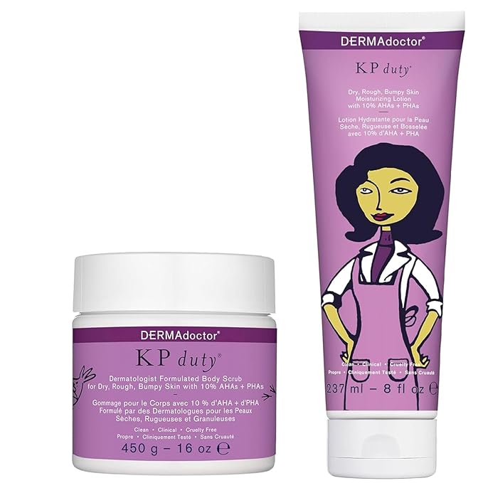 DERMAdoctor KP Bump Eraser Scrub 16 oz + Lotion 8 oz Kit