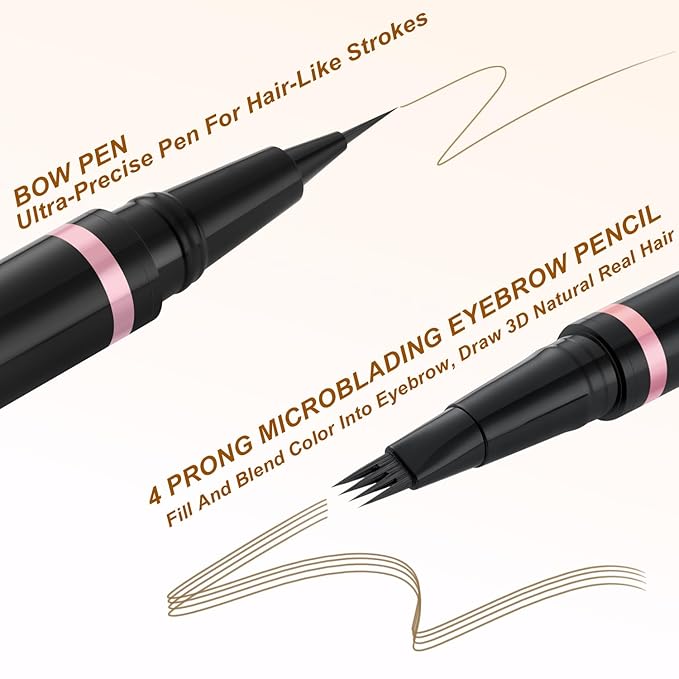 LAVONE Eyebrow Pencil, 2-in-1 Waterproof Microblading Brow Pen, Dark Blonde
