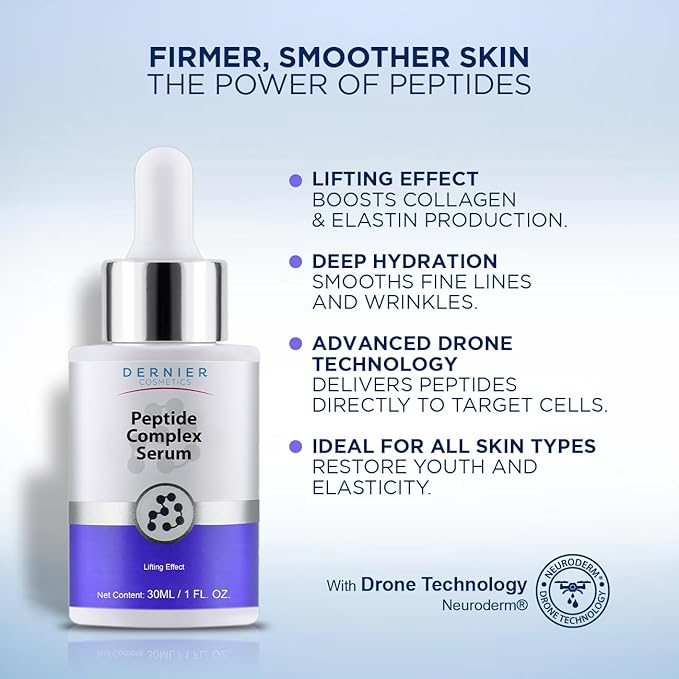 Dernier Peptide Face Serum, Collagen & Hyaluronic Acid, Firming Care