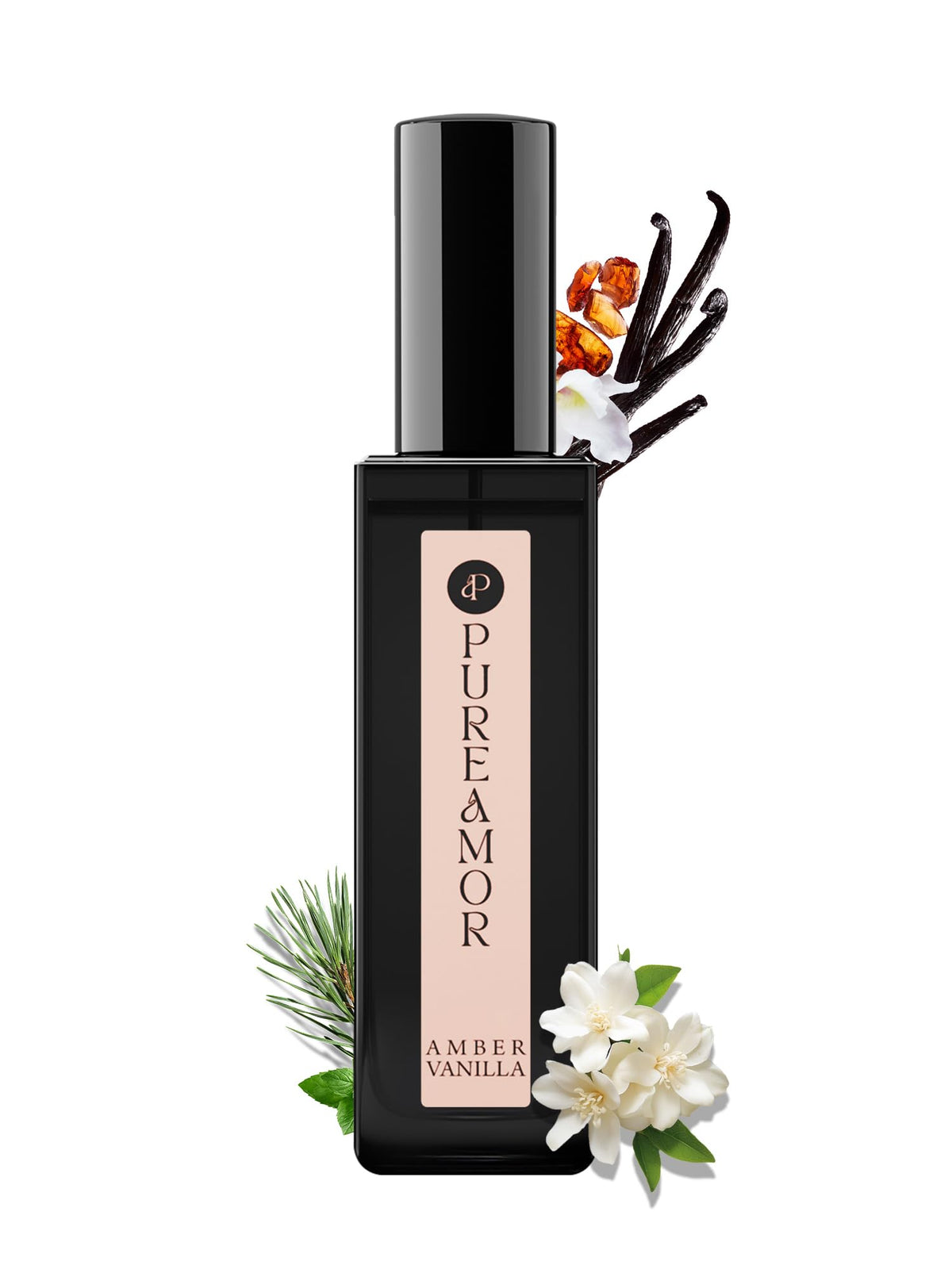 PUREAMOR ROMAN Blossom Vanilla Perfume for Women, Cozy Floral Jasmine & Sweet Vanilla Fragrance, Long Lasting Extrait de Parfum, Advanced Fragrance Travel Size 0.7 oz/20ml Perfume Spray