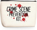Wenboco Crime Scene Makeup Bag, Travel Makeup Case Cosmetic Bags for Women