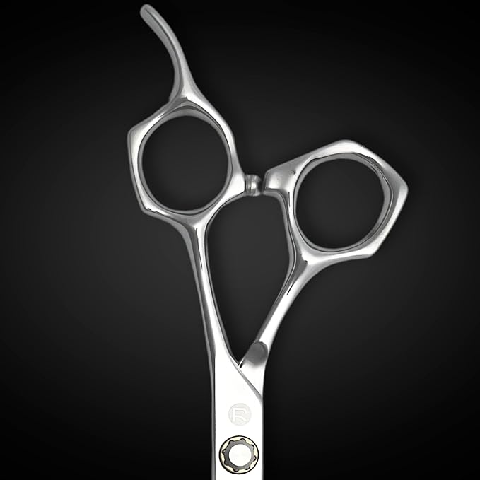 Hair Cutting Scissors for Professionals from Saki Shears - Cuts Wet and Dry Hair - Forged from Japanese 440C Stainless Steel - Sharp, Long Lasting Edge (Steel, 6 Inch Cutting, Right Hand)
