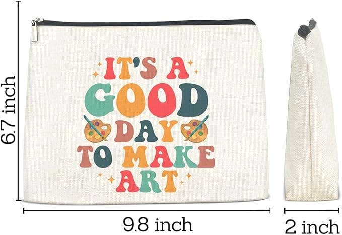 FYDHQSS Art Gifts Makeup Bag for Women Artists Teacher Arts Lover Painter