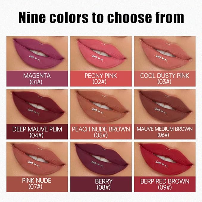 Nourishing High-Shine Lip Gloss,Hydrating & Moisturizing Lip Tint, Non-Sticky, Long-Lasting Glossy Lip Stain,Softens & Plumps Lips for Smooth,Gentle Formula for Dry Lips 01#Magenta