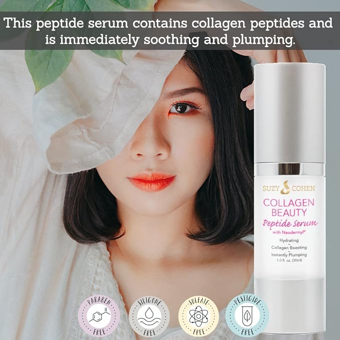 Collagen Beauty Serum: Peptide Serum For Plump Firm Skin With Elasticity