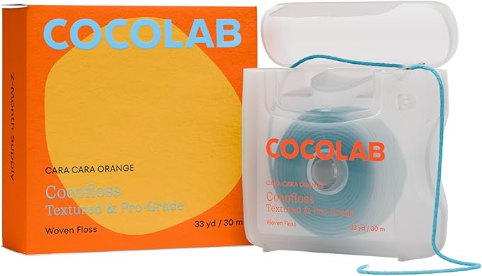 Cocofloss Expanding Woven Dental Floss by COCOLAB, Orange Scent, 1-Pack