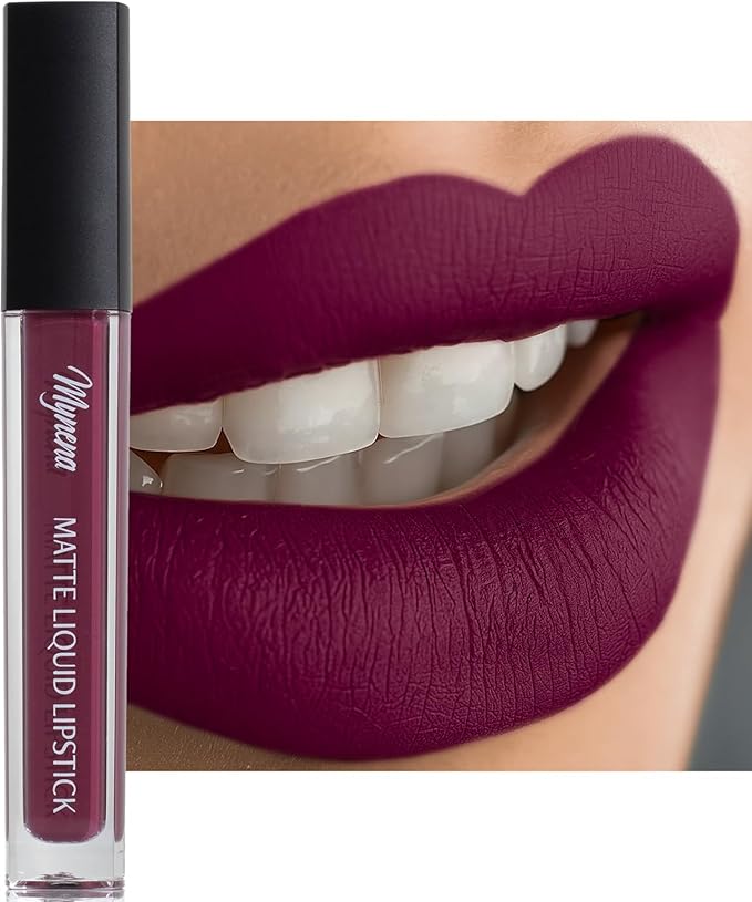 Mynena Hydrating Plum Matte Liquid Lipstick Long Lasting Lip Stain - Viola