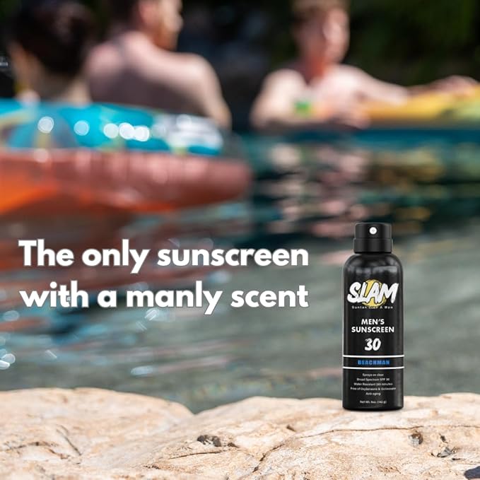 Slam Lotion BeachMan SPF 30 - Sunscreen for Men, 5 Fl Oz (Pack of 1)