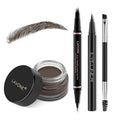 LAVONE Eyebrow Pen Kit,Waterproof Brow Pencil,Pomade,Eyeliner, Medium Brown