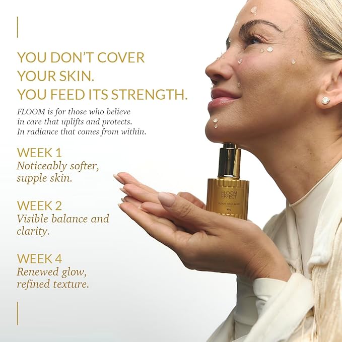 Floom Effect Magic Elixir Facial Oil – Nourishing Radiance Serum with Moringa, Sea Buckthorn & Rosehip Oil – Vitamin B3 for Glow and Resilience – 30ml