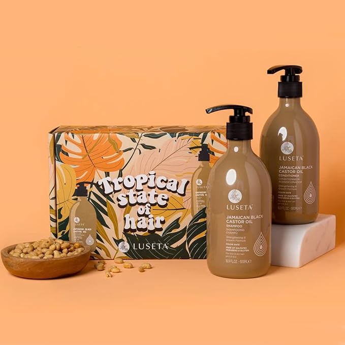 Luseta Castor Oil Shampoo and Conditioner Set for Thinning Hair