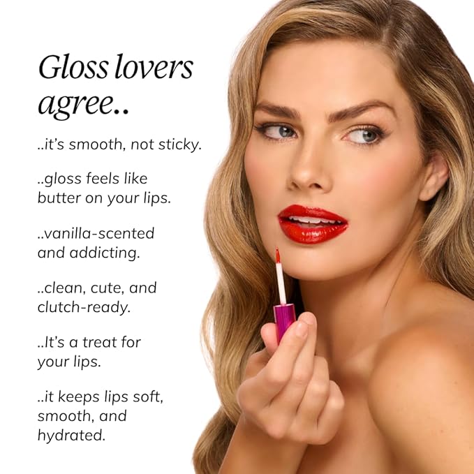 Haute Minute Makeup Mini Clutch Couture Lip Shine Gloss, Non-Sticky Lip Gloss, Vegan & Cruelty-free, High Shine Finish & Moisturizing - Haute Talk