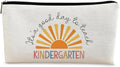 BARPERY Kindergarten Teacher Gift: Makeup Bag, Cosmetic Bag Zipper Travel Toiletry Bag, Best Teacher Gifts