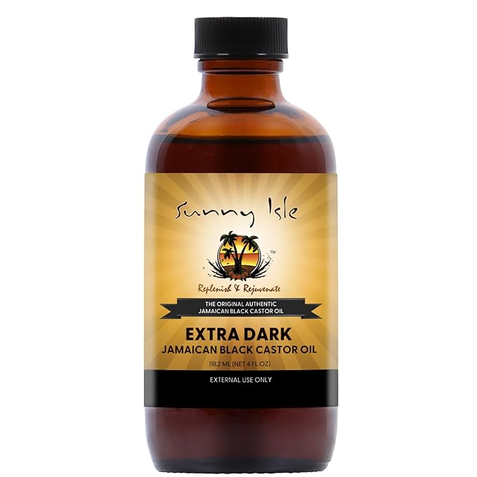 Sunny Isle Extra Dark Jamaican Black Castor Oil 4oz, Richer Thicker JBCO