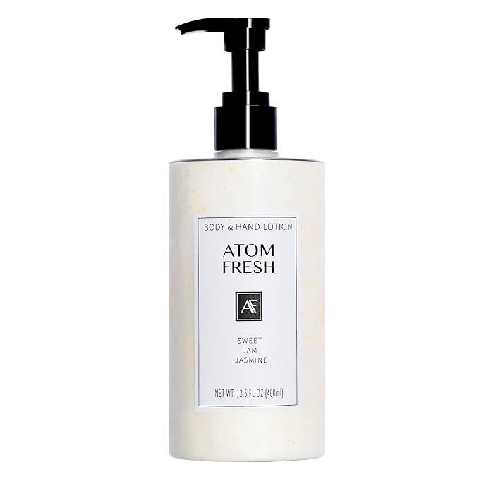 Atom Fresh Firming Body Lotion with 2% Niacinamide & Peptides, Fast-Absorbing Daily Moisturizer for Dry Skin, Ceramide Barrier Repair, Sweet Jam Jasmine, 13.5 fl oz