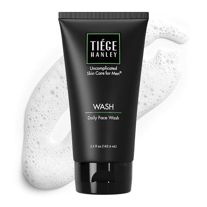 Tiege Hanley Daily Face Wash for Men, Cleanser, Fragrance-Free, 5.5 Fl Oz