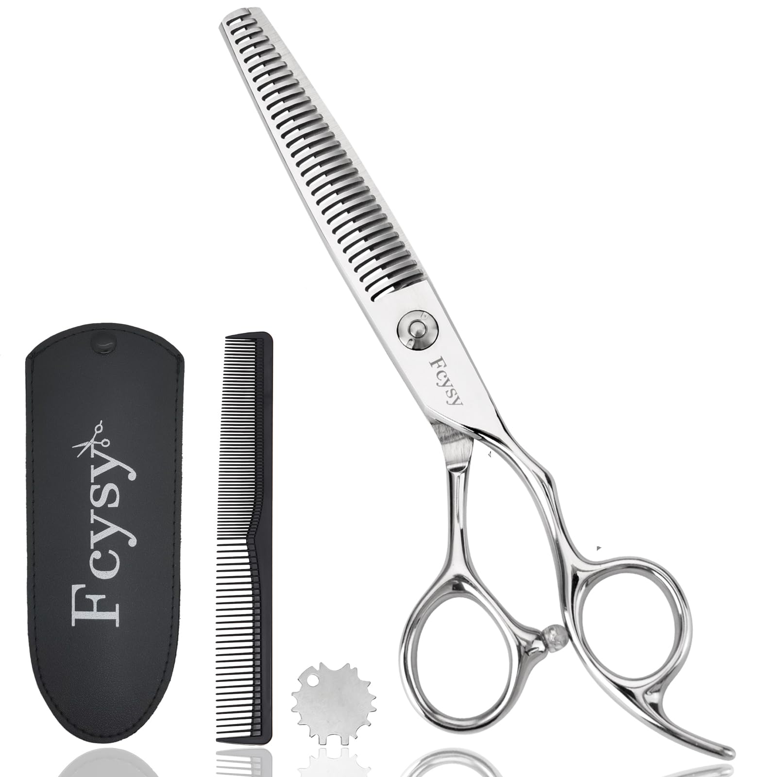 Thinning Shears for Hair Cutting, Fcysy Professional 6 In Seamless Hair Thinning Scissors, Barber Texturizing Shears Blending Scissors for Trimming Hair with 10–15% Thinning Rate