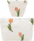 getgto 2 Pcs Makeup Bags, Large Cosmetic Bag Travel Toiletry Bag
