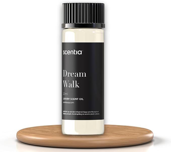 Scentia Dream Walk Aromatherapy Oil for Diffuser – Hotel Scent Inspired by 5-Star Spa Resort – 20 mL – White Tea, Cedarwood & Amber Natural Fragrance Oil for Waterless & Cold Air Diffusers