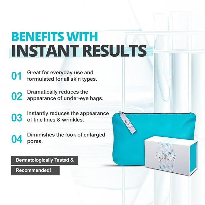 Instantly Ageless Facelift in a Box 25 Vials + Free Makeup Bag