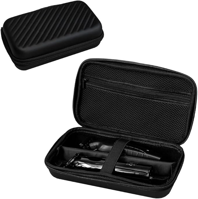 Janebert Hard Travel Case for Hair Clippers, Hair Cutting Barber Supplies Holder, Trimmer Organizer Storage Bag for Ufree/Hatteker/Oneisal/Wahl 5Star/Andis Men Razor Guard Grooming Kits (Black)
