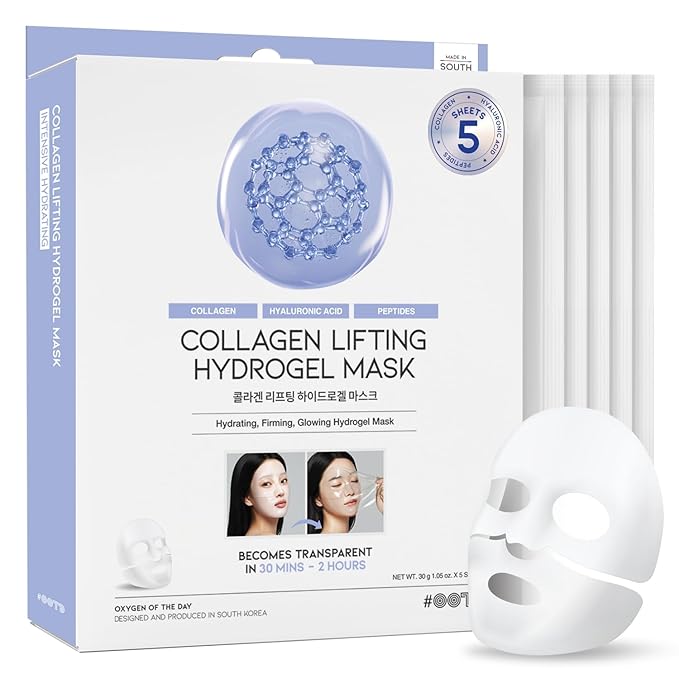 #OOTD Collagen Lifting Hydrogel Sheet Mask(5-Pack) | Korean Skincare