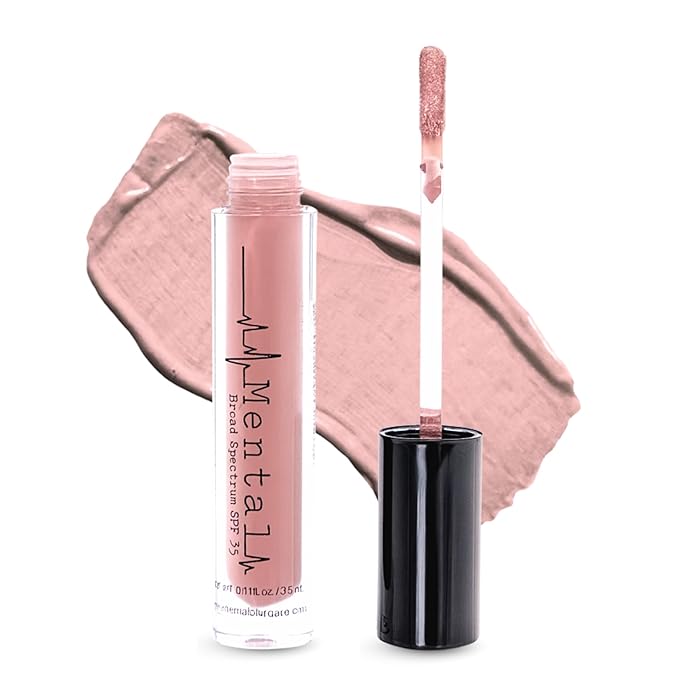 Mental Skincare Nude Pink Tinted Lip gloss for Beach & Summer