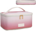 Wrangler Travel Makeup Bag 2pcs Set Cosmetic Bag with Makeup Brush Holder