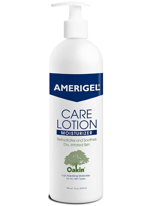 AMERIGEL Care Lotion | Hypoallergenic Moisturizer Rehydrates & Soothes Dry Irritated Skin | Supports Diabetic Skin Care, Minimizes Appearance of Hemosiderin Staining & Venous Stasis Dermatitis (16 oz)
