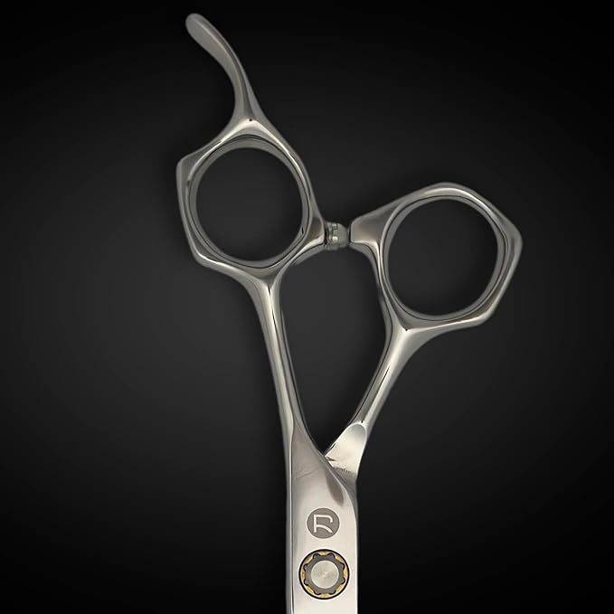 Hair Cutting Scissors for Professionals from Saki Shears - Cuts Wet and Dry Hair - Forged from Japanese 440C Stainless Steel - Sharp, Long Lasting Edge (Steel, 7 Inch Cutting, Right Hand)