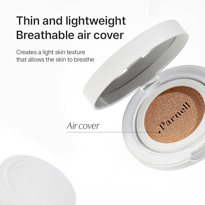 Parnell Cicamanu Serum Cushion - Moisturizing Foundation for Soothing, Coverage, Glass Skin and Lightweight for Sensitive and Dry Skin Pearl Skin (0.52 Fl Oz) (15W)