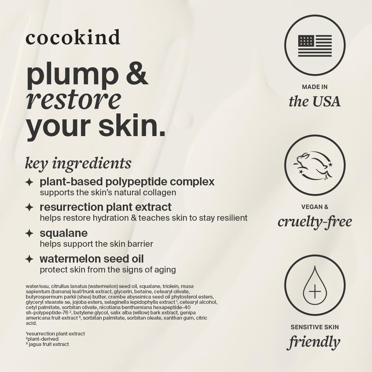 Cocokind Resurrection Polypeptide Cream, 1.7 Fl Oz