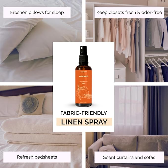 Orange Air Freshener Spray for Room, Linen & Pillow 100ml by Aromafume