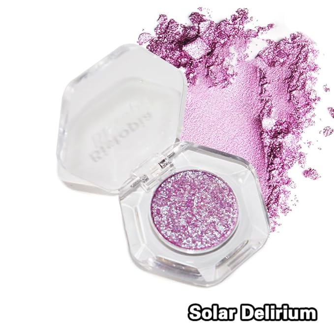 Bistopia Holographic Glitter Single Eyeshadow, Pearlescent Shimmer Metallic Cream Powder Eye Makeup, Blendable Long Lasting Waterproof, Multi-Use Face Highlighter, 2g. (Solar Delirium)